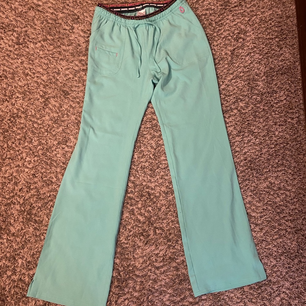 Light teal heartsoul scrub pants